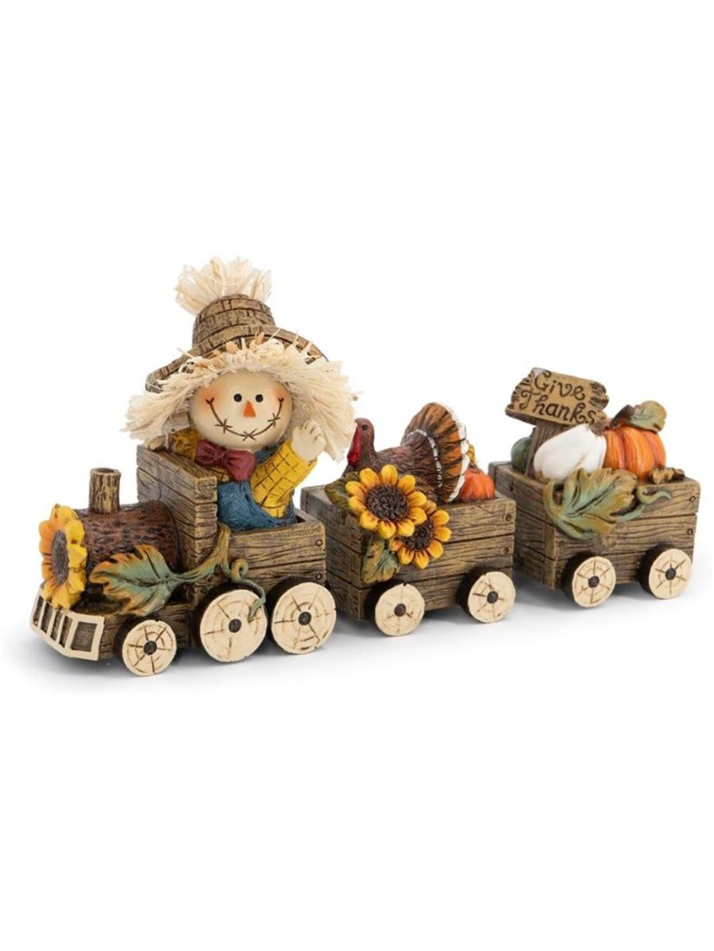 Fall Harvest Scarecrow Train Centerpiece Thanksgiving Decoration